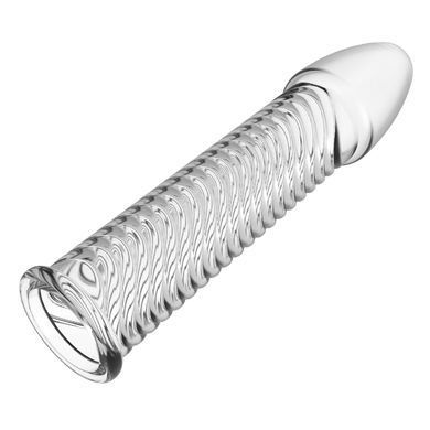 Стимулююча насадка-презерватив Meleon - Basalt Crystal Wolf tooth sleeve, PS-40