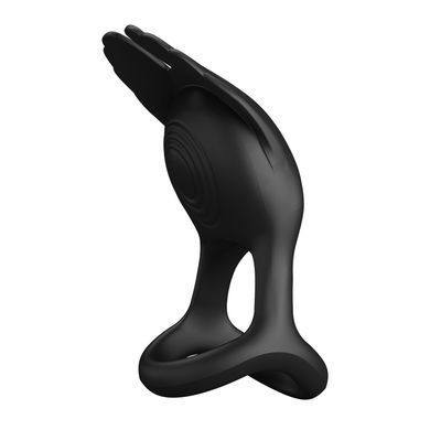 Кільце ерекційне Pretty Love - Vibration Penis Ring SILAS Black, BI-210318
