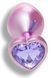 Анальная пробка с кристаллом EGZO - Pink Perl Heart Plug Amethyst, size S