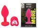 Силіконова анальна пробка EGZO - Silicone Pink Heart Plug Pink, size S